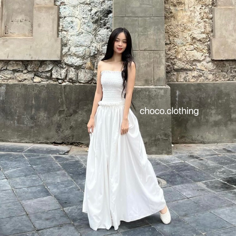Đầm ống cup nguc - Đầm ống nữ dáng dài maxi (Nhấn mạnh là form dài phủ chân như mẫu)