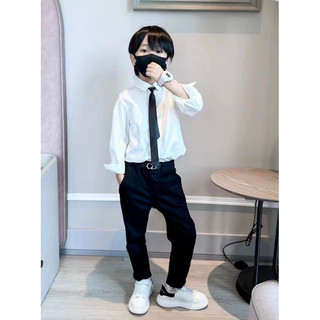 (9-48kg) Set bộ Sơ mi quần âu lịch lãm cho bé trai