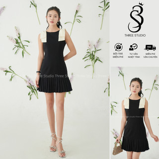 Đầm nữ sát nách cổ tròn basic, váy liền Bryony Dress thiết kế nơ vai đính liền dáng váy A hack chân dài