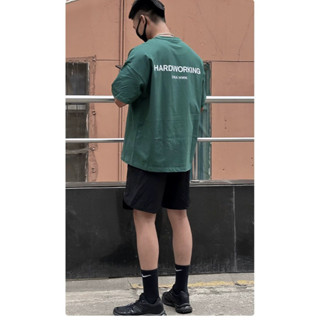 áo thun HARDWORKING oversize tập gym dạo phố cotton 100% dày dặn #671