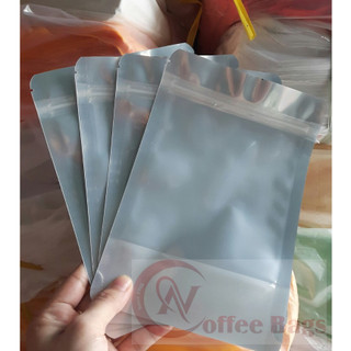 {1kg/size } túi zipper 1 mặt bạc đáy đứng (Hàng dày đẹp- có sẵn)