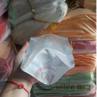 {1kg/size } túi zipper 1 mặt bạc đáy đứng (Hàng dày đẹp- có sẵn)