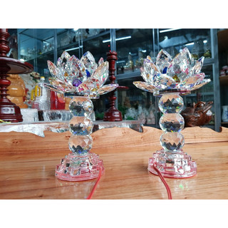 [Hàng Đẹp] Cặp Đèn Thờ Đá Phale Cao 20cm Đổi 7 Màu Mẫu Bán Chạy