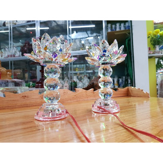 [Hàng Đẹp] Cặp Đèn Thờ Đá Phale Cao 20cm Đổi 7 Màu Mẫu Bán Chạy