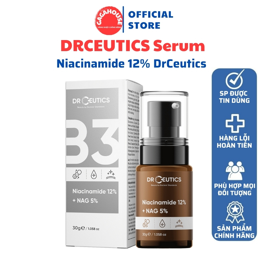 DRCEUTICS Serum Niacinamide 12% DrCeutics Giảm Thâm Sáng Da Kiềm Dầu