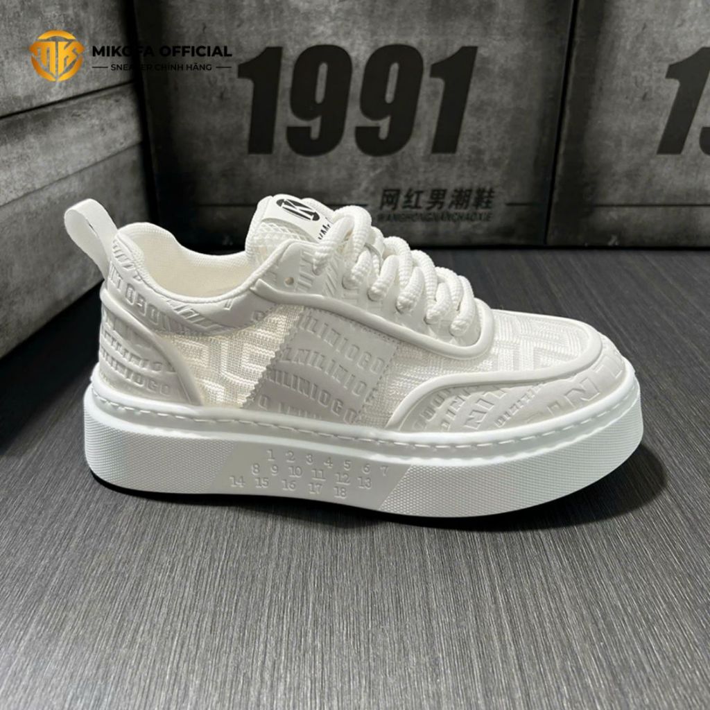 Giày Thể Thao Nam Nữ Đế Cao 4cm Vải Dệt Canva mix Da Cao Cấp Siêu nhẹ, bền bỉ, phù hợp đi học, đi chơi, đi làm.. Mã A15