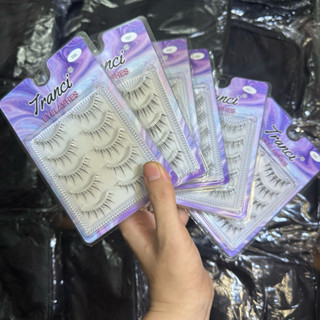 Lông Mi Giả Gân Trong Cao Cấp Tranci , gân mềm mỏng, siêu nhẹ và có độ cong sẵn không kèm keo gắn mi