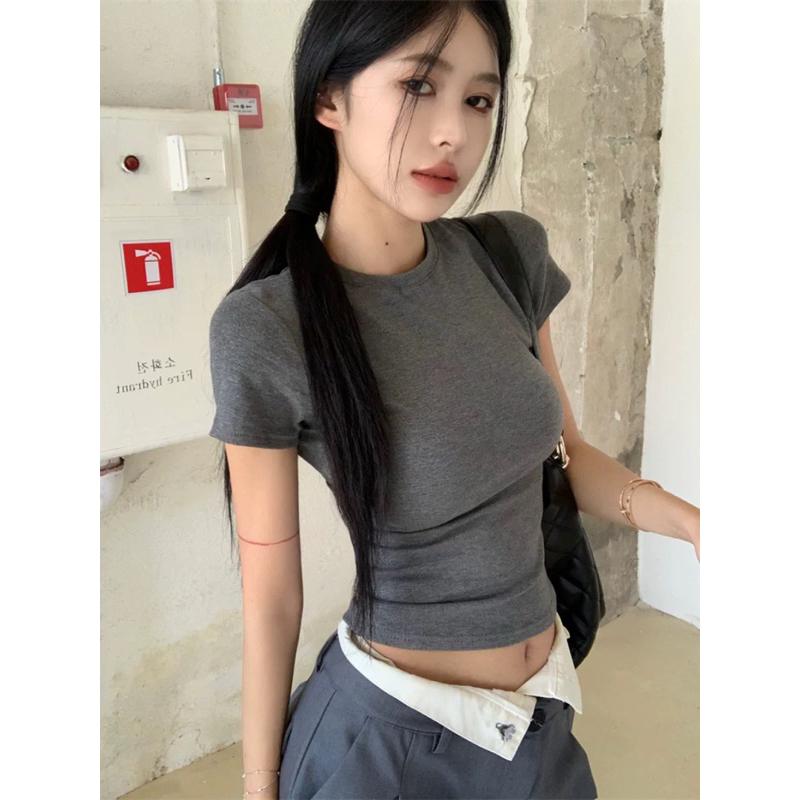 Áo thun baby BASIC TRƠN ôm body chất tăm cotton (có bigsize) | BigBuy360 - bigbuy360.vn