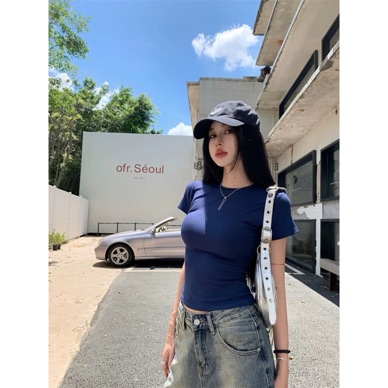 Áo thun baby BASIC TRƠN ôm body chất tăm cotton (có bigsize) | BigBuy360 - bigbuy360.vn