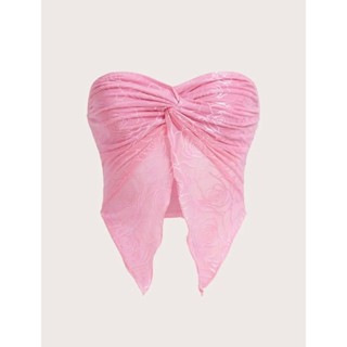 ( SẴN SHIP - NÊN MUA LÙI 1 SIZE SO VỚI THƯỜNG MẶC - ORDER SHEIN ) BUTTERFLY TOP - Áo croptop quây ngang vân hoa Y2K Nữ