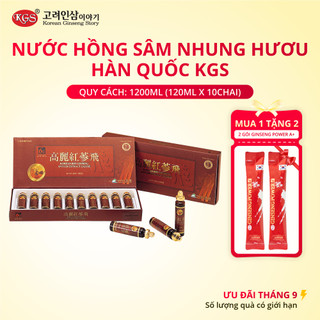 Tinh Chất Hồng Sâm Nhung Hươu KGS, tăng đề kháng, giảm nhanh mệt mỏi, 200ml (20ml x 10 chai)