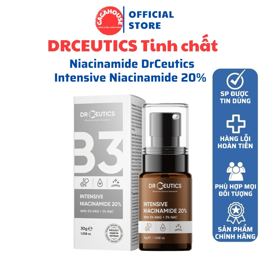 DRCEUTICS Tinh chất Niacinamide DrCeutics Intensive Niacinamide 20% Mờ Thâm Sáng Da