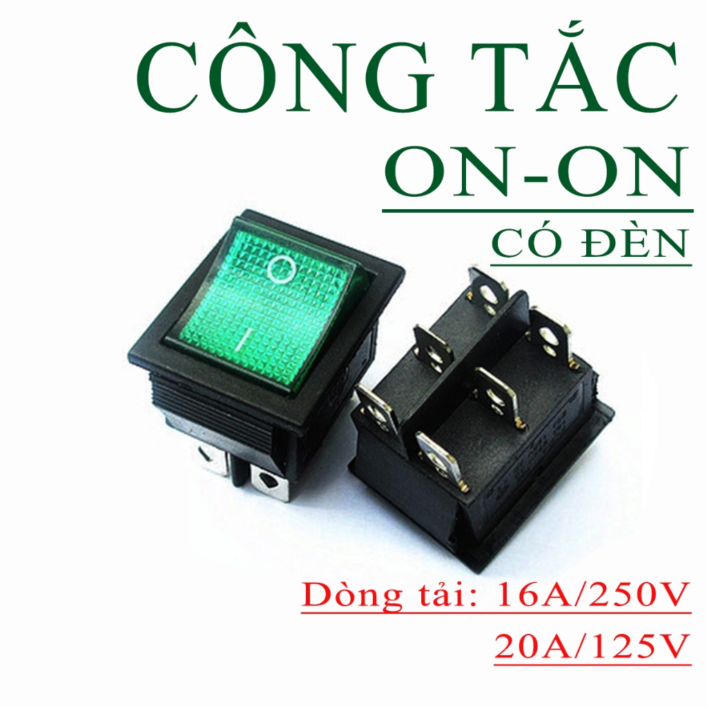 Công tắc ổ điện 6 chân kcd4 250v/16a