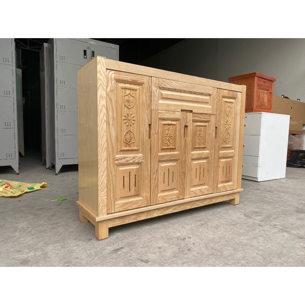 tủ dép gỗ sồi