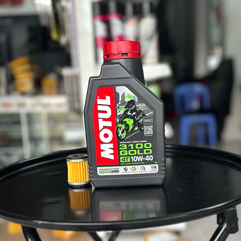 Combo nhớt motul 3100 silver 1L kèm lọc nhớt yamaha