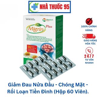 Migrin Plus (60v)- Hoạt Huyết Dưỡng Não, Giảm Đau Nửa Đầu, Thiếu Máu Não, Tuần Hoàn Máu Não.