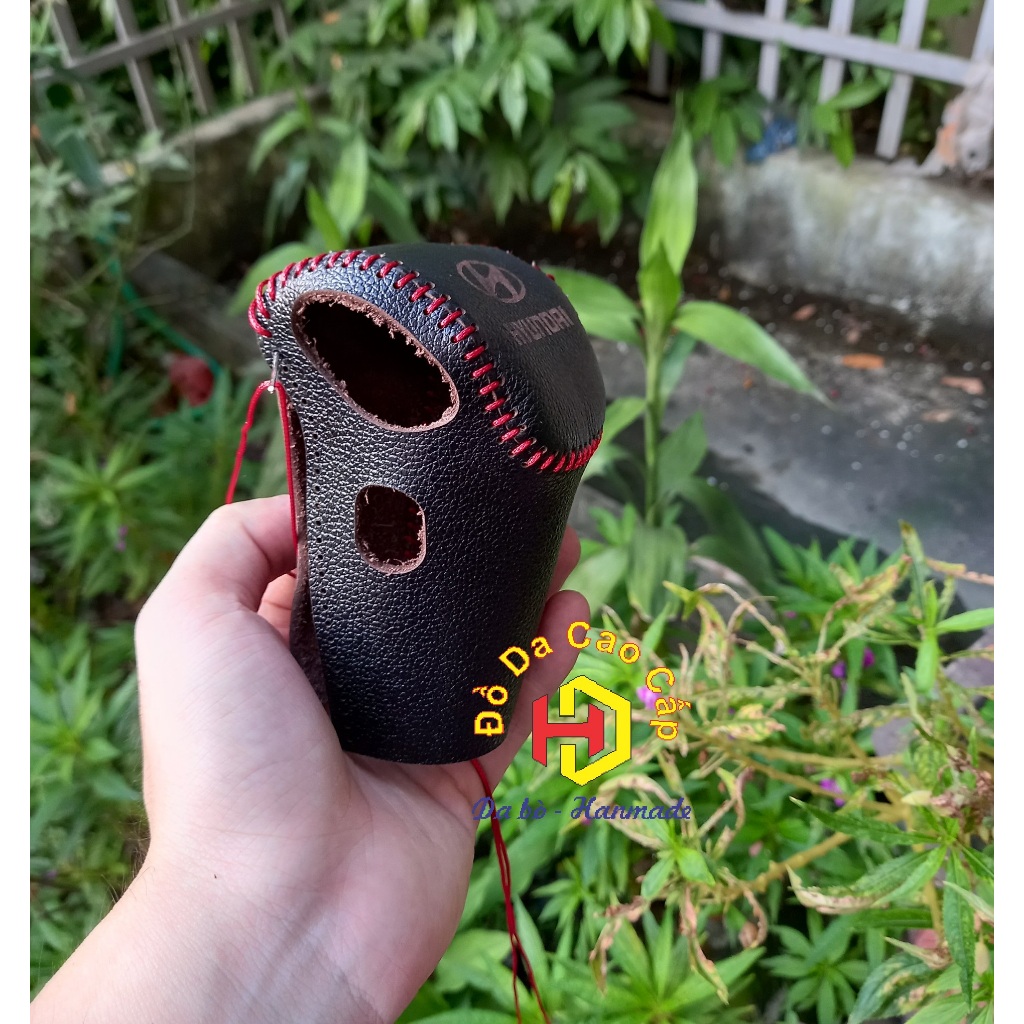 [GET-CLICK] Bọc da cần số, phanh tay xe Hyundai get, click số tự động bằng da thật