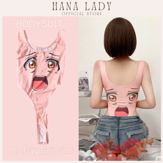  Bộ Ngủ BODYSUIT Nữ Cotton Họa Tiết Anime 3D Gợi Cảm Ôm Body Mỏng Nhẹ HanaLadyStore C252 