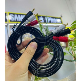 Cáp AV 3.5 ra 2 đầu, 3 đầu bông sen (Cáp 3.5mm loại 1, cáp to)