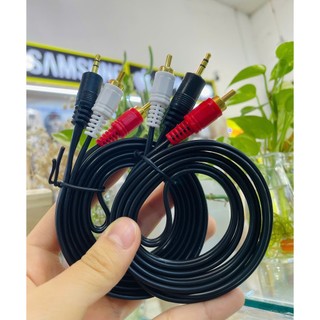 Cáp AV 3.5 ra 2 đầu, 3 đầu bông sen (Cáp 3.5mm loại 1, cáp to)