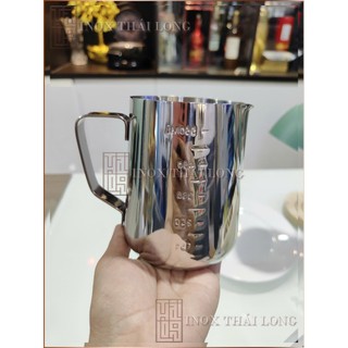 Ca đánh sữa INOX có vạch chia inox