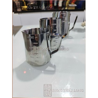 Ca đánh sữa INOX có vạch chia inox
