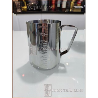 Ca đánh sữa INOX có vạch chia inox