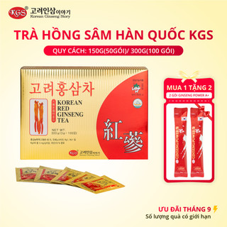 Trà Hồng Sâm KGS 6 năm tuổi tăng miễn dịch, giảm mệt mỏi, hộp 150g (50 gói) / 300g (100 gói)