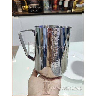 Ca đánh sữa có vạch chia 350ml inox