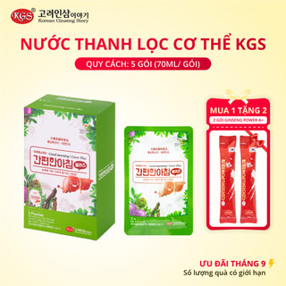 Hộp 5 Gói Nước Giải Rượu, Thải Độc, Thanh Lọc Cơ thể KGS, 70ml/ Gói