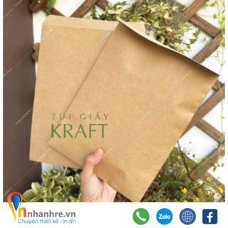Phong bì kraft nắp ngang, combo 50 bao thư giấy kraft A3, A4, A5, A6 thiết kế vintage ,đơn giản, giá rẻ - INNHANHRE
