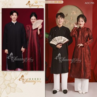 Áo dài cưới cặp đôi cô dâu chú rể cổ phục Việt Nam Chaang may sẵn áo dài tấc nam nữ dự tiệc đám hỏi lễ tết đẹp ADC795