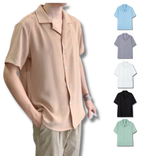  Áo sơ mi nam ngắn tay cổ vest form đẹp POSIZMEN vải cotton lụa thấm hút sang trọng dễ phối đồ 