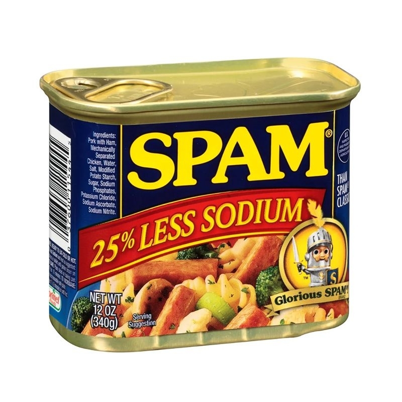  Thịt hộp Spam Less Sodium 340gr  date mới  