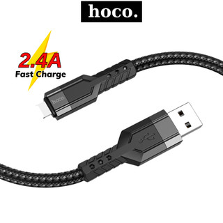 Cáp sạc nhanh Hoco Dây bọc dù siêu bền chắc chắn công suất lên tới 2.4A dùng cho 6 7 8p