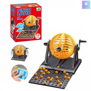 Đồ Chơi Vòng Quay Loto Bingo Cho Bé boardgame trúng  trò chơi giải trí Xổ Số Lô Tô 12 Thẻ 90 Số