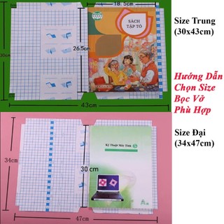 Combo 10 Decal Bọc Sách Vở