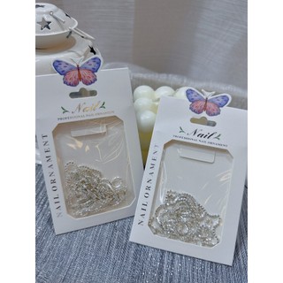 Set dây xích đá - xích bạc - dây đá trang trí móng