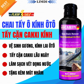 Chai Tẩy Ố Kính Ô Tô - Tẩy Cặn Canxi Kính Ô Tô - Vệ Sinh Gương Chiếu Hậu Sạch Trong CARTY 200ML