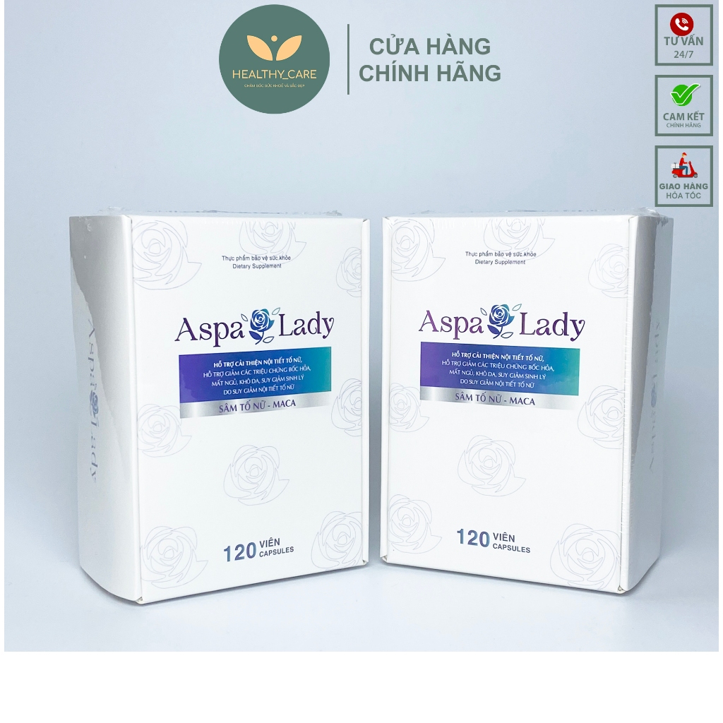 Viên Uống Aspa Lady (Chính Hãng) (Mẫu Mới 120V) Giúp Cân Bằng Nội Tiết Tố Nữ, Đẹp Da, Chăm Sóc Chuyên Sâu Cô Bé