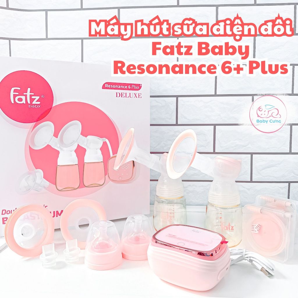 Máy hút sữa điện đôi Fatz Baby Resonance 6+ Plus không dây 9 cấp độ hút và massage
