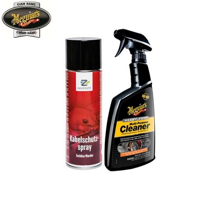 Combo Vệ sinh đa năng & Xịt chống chuột cắn dây điện khoang máy xe hơi (2SP), CB2404