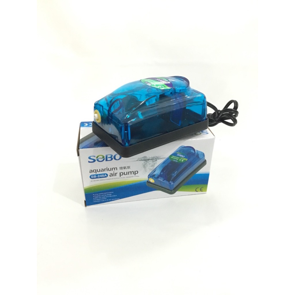 Máy Sủi Oxy Hồ Cá SOBO SB 248A 1 đầu ra (Tặng 1m dây+1 sủi oxy)