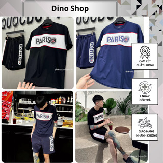 Bộ Quần Áo Nam Pa Ris In Chữ Ngực Mới Nhất - Bộ Hè Nam Pa Ris Hàng Cao Cấp