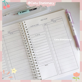 Sổ tay kế hoạch hằng ngày Daily Planner 120 trang layout đơn giản Catu Stationery