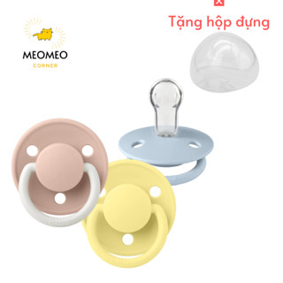 Ti giả BIBS sản xuất tại Đan Mạch BIB DeLux Silicone bibs núm tròn De Lux