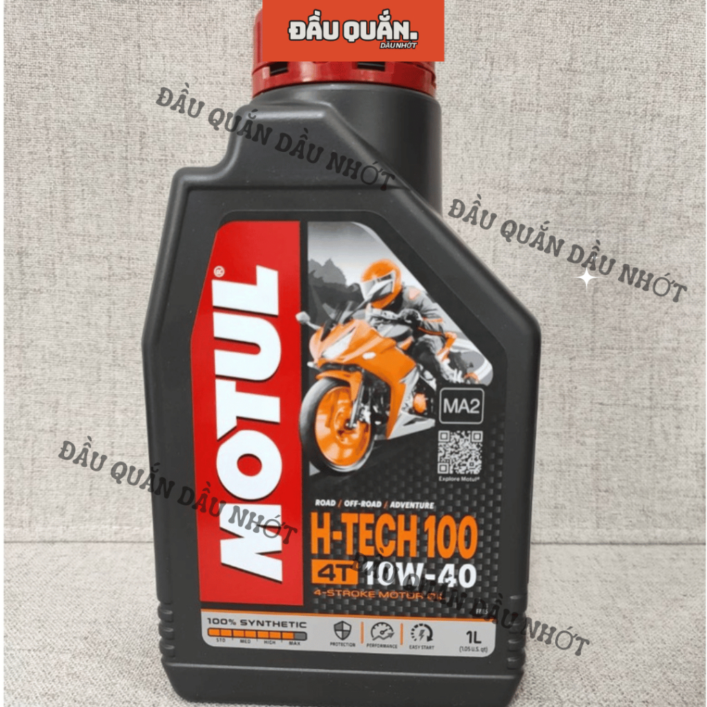 Dầu Nhớt Xe Số Xe Côn Tay Motul Htech 100 4T 10w40 1L Tổng Hợp - Êm Mượt Nhẹ Xe