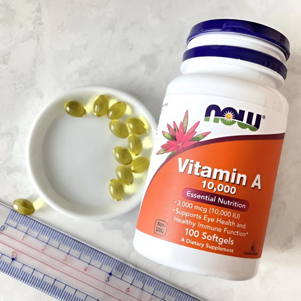 Viên uống Vitamin A 10,000IU Now hàm lượng cao (100 viên) cải thiện thị lực, đẹp da, tăng đề kháng