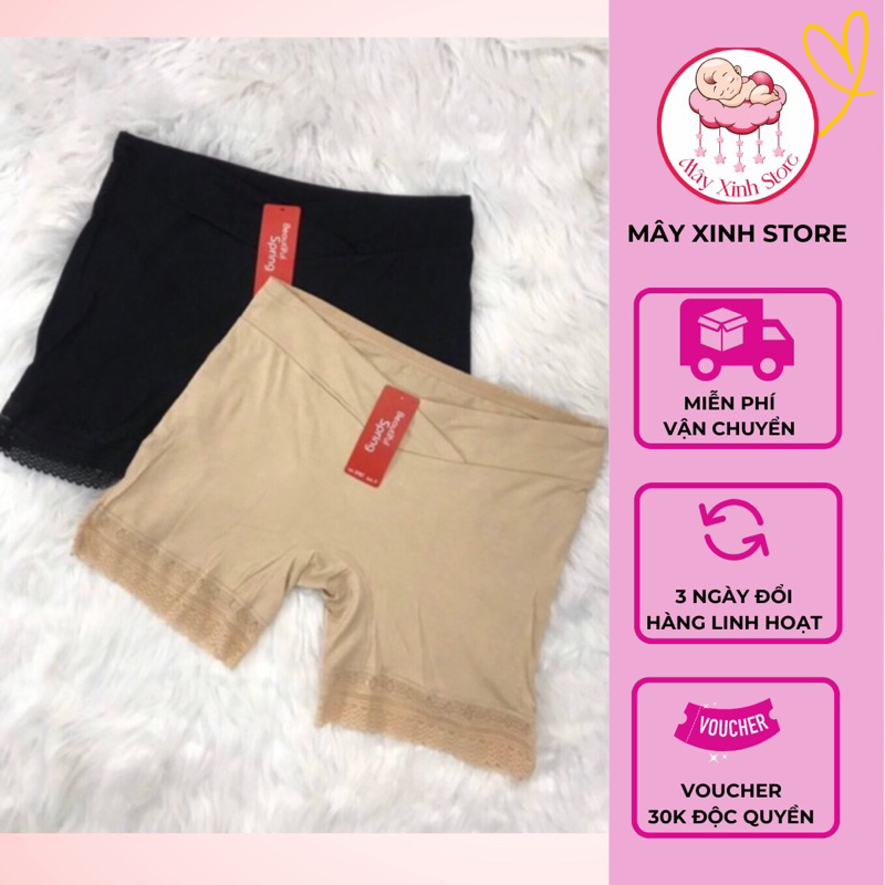 Quần Mặc Trong Váy Cho Mẹ Bầu, Quần Đùi Bầu, Quần Bầu Cạp Chéo Co Giãn Mây Xinh Store