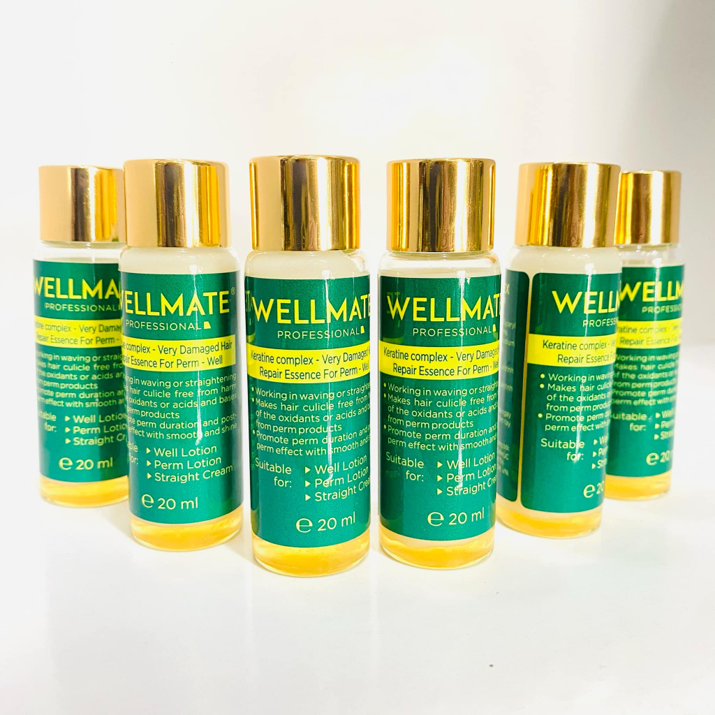 Tinh dầu dưỡng tóc wellmate hai loại hỗ trợ duỗi tóc và nhuộm tóc mượt thơm không bị khô xơ trong qu